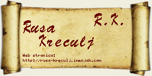Rusa Kreculj vizit kartica